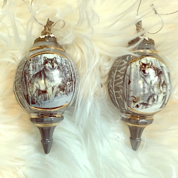 The Bradford Exchange Holiday Wolf Tree Ornaments 2 Two Poshmark